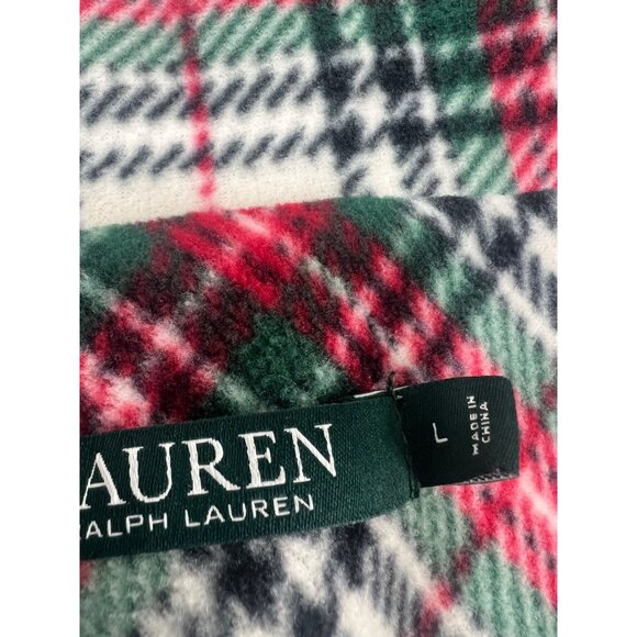 Lauren Ralph Lauren Pajama Top Shirt Sleepwear Women's Large L SOFT Comfy Tartan - Picture 4 of 8